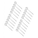Max 20Pcs blank cabochon beads hair clip setting base round 12mm Platinum