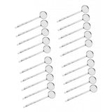 Max 20Pcs blank cabochon beads hair clip setting base round 12mm Platinum