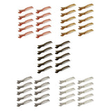 Max 10x Alligator Clips Prong Duckbill Teeth Comb Hairpin Bow DIY Gold
