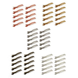 Max 10x Alligator Clips Prong Duckbill Teeth Comb Hairpin Bow DIY Gold