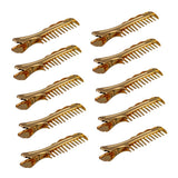 Max 10x Alligator Clips Prong Duckbill Teeth Comb Hairpin Bow DIY Gold