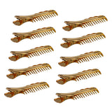Max 10x Alligator Clips Prong Duckbill Teeth Comb Hairpin Bow DIY Gold