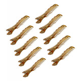 Max 10x Alligator Clips Prong Duckbill Teeth Comb Hairpin Bow DIY Gold