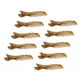 Max 10x Alligator Clips Prong Duckbill Teeth Comb Hairpin Bow DIY Gold