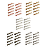 Max 10x Alligator Clips Prong Duckbill Teeth Comb Hairpin Bow DIY Gold