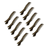 Max 10x Alligator Clips Prong Duckbill Teeth Comb Hairpin Bow DIY Antique Brass