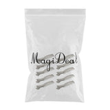Max 10x Alligator Clips Prong Duckbill Teeth Comb Hairpin Bow DIY Silver