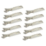Max 10x Alligator Clips Prong Duckbill Teeth Comb Hairpin Bow DIY Platinum
