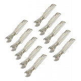 Max 10x Alligator Clips Prong Duckbill Teeth Comb Hairpin Bow DIY Platinum