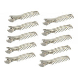 Max 10x Alligator Clips Prong Duckbill Teeth Comb Hairpin Bow DIY Platinum