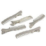 Max 10x Alligator Clips Prong Duckbill Teeth Comb Hairpin Bow DIY Platinum