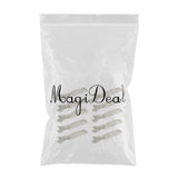 Max 10x Alligator Clips Prong Duckbill Teeth Comb Hairpin Bow DIY Platinum