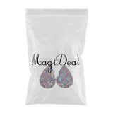 Max Halloween PU Leather Water Drop Teardrop Dangle Drop Earrings Jewelry B