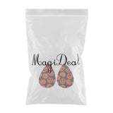 Max Halloween PU Leather Water Drop Teardrop Dangle Drop Earrings Jewelry D