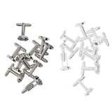 Max 10x 12mm Blank Cuff Link Settings Bases DIY Formal Cufflink White Golden