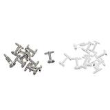 Max 10x 12mm Blank Cuff Link Settings Bases DIY Formal Cufflink White Golden