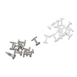 Max 10x 12mm Blank Cuff Link Settings Bases DIY Formal Cufflink White Golden