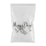 Max 10x 12mm Blank Cuff Link Settings Bases DIY Formal Cufflink White Golden