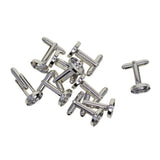 Max 10x 12mm Blank Cuff Link Settings Bases DIY Formal Cufflink White Golden