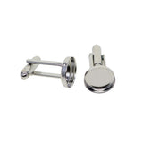 Max 10x 12mm Blank Cuff Link Settings Bases DIY Formal Cufflink White Golden