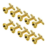 Max 10Pack Cufflink Cuff Button Glue Pad Round Base Cuff Link Findings Golden
