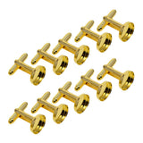 Max 10Pack Cufflink Cuff Button Glue Pad Round Base Cuff Link Findings Golden