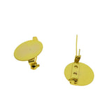 Max 10pcs Round Brooch Clasps Pin Disk Base Pad Bezel Blank Cabochon Trays Gold