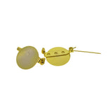 Max 10pcs Round Brooch Clasps Pin Disk Base Pad Bezel Blank Cabochon Trays Gold