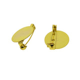 Max 10pcs Round Brooch Clasps Pin Disk Base Pad Bezel Blank Cabochon Trays Gold