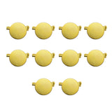 Max 10pcs Round Brooch Clasps Pin Disk Base Pad Bezel Blank Cabochon Trays Gold