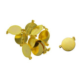 Max 10pcs Round Brooch Clasps Pin Disk Base Pad Bezel Blank Cabochon Trays Gold