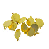 Max 10pcs Round Brooch Clasps Pin Disk Base Pad Bezel Blank Cabochon Trays Gold