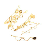 Max 10 Pieces Womens Fashion Golden Waved Shape Hair Clip Hairpin Hair Accessory