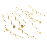 Max 10 Pieces Womens Fashion Golden Waved Shape Hair Clip Hairpin Hair Accessory
