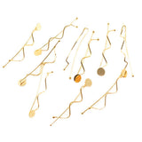 Max 10 Pieces Womens Fashion Golden Waved Shape Hair Clip Hairpin Hair Accessory