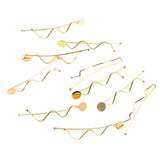 Max 10 Pieces Womens Fashion Golden Waved Shape Hair Clip Hairpin Hair Accessory