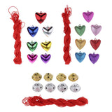 Max Craft Bells DIY Bells for Holiday Christmas Decoration Shiny Heart 7pcs