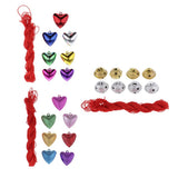 Max Craft Bells DIY Bells for Holiday Christmas Decoration Shiny Heart 7pcs