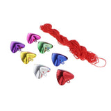 Max Craft Bells DIY Bells for Holiday Christmas Decoration Shiny Heart 7pcs