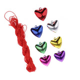 Max Craft Bells DIY Bells for Holiday Christmas Decoration Shiny Heart 7pcs