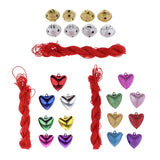 Max Craft Bells DIY Bells for Holiday Christmas Decoration Shiny Heart 7pcs