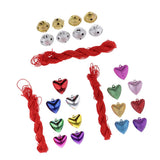 Max Craft Bells DIY Bells for Holiday Christmas Decoration Shiny Heart 7pcs