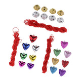 Max Craft Bells DIY Bells for Holiday Christmas Decoration Shiny Heart 7pcs