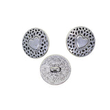 Maxbell 20pcs Tibetan Silver Alloy 1-Hole Sewing Buttons Fastening 18mm Heart