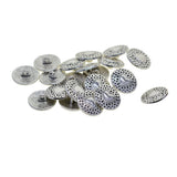 Maxbell 20pcs Tibetan Silver Alloy 1-Hole Sewing Buttons Fastening 18mm Heart