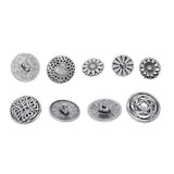 Maxbell 20pcs Tibetan Silver Alloy 1-Hole Sewing Buttons Fastening 18mm Heart