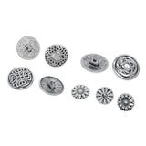 Maxbell 20pcs Tibetan Silver Alloy 1-Hole Sewing Buttons Fastening 18mm Heart