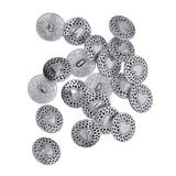 Maxbell 20pcs Tibetan Silver Alloy 1-Hole Sewing Buttons Fastening 18mm Heart