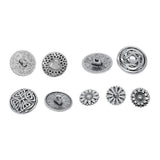 Maxbell 20pcs Tibetan Silver Alloy 1-Hole Sewing Buttons Fastening 18mm Heart