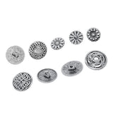 Maxbell 20pcs Tibetan Silver Alloy 1-Hole Sewing Buttons Fastening 18mm Heart